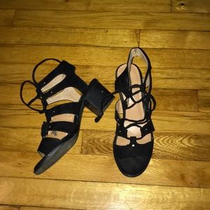 Old Navy Lace Up Black Sandals